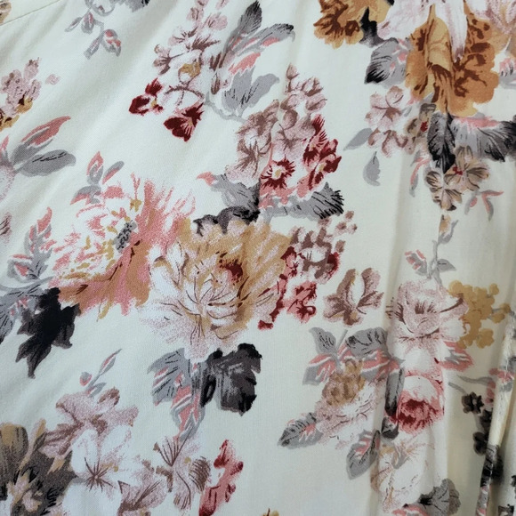 Umgee Boho White Floral Fringe Open Front Romantic Kimono Jacket‎ Size M/L - Picture 4 of 7